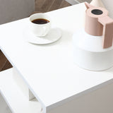 easycomfort easycomfort moderno tavolino basso da salotto in legno bianco 50x50x50cm ean 8054111847926