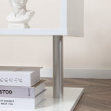 easycomfort easycomfort moderno tavolino basso da salotto in legno bianco 50x50x50cm ean 8054111847926