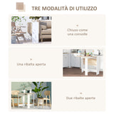 easycomfort easycomfort tavolo da pranzo moderno salvaspazio bianco rovere 103x76x73.5cm ean 8054111847971