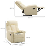 easycomfort easycomfort poltrona relax classica con schienale reclinabile e poggiapiedi crema ean 8055776912981