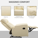 easycomfort easycomfort poltrona relax classica con schienale reclinabile e poggiapiedi crema ean 8055776912981
