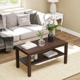 easycomfort easycomfort tavolino basso in legno da soggiorno noce 90x45x40.5cm ean 8054111845045