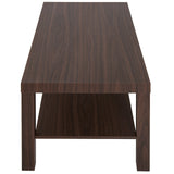 easycomfort easycomfort tavolino basso in legno da soggiorno noce 90x45x40.5cm ean 8054111845045