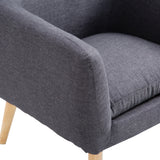 easycomfort easycomfort poltroncina stile nordico in tessuto grigio scuro 68x58.5x76cm ean 8055776916040