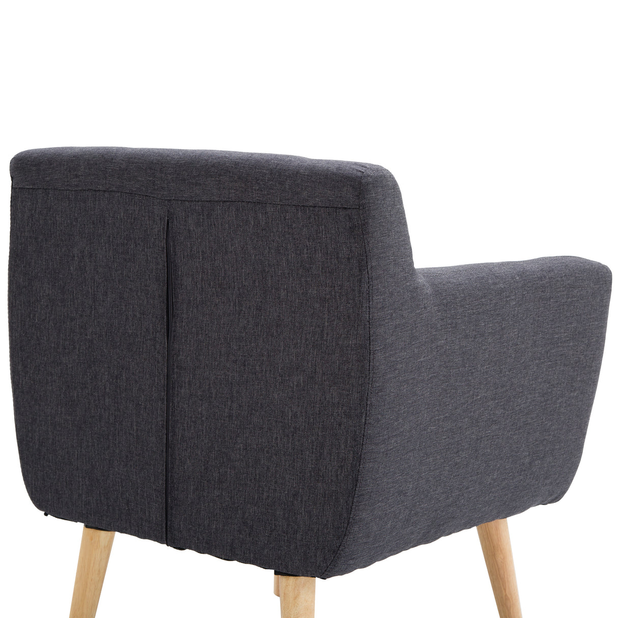 easycomfort easycomfort poltroncina stile nordico in tessuto grigio scuro 68x58.5x76cm ean 8055776916040