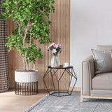 easycomfort easycomfort tavolino geometrico di design in acciaio nero 54x54x44cm ean 8054144130392