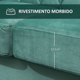 easycomfort easycomfort divano 2 posti in legno e velluto verde design vintage 148 x 72 x 76cm ean 8055776916224
