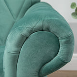 easycomfort easycomfort divano 2 posti in legno e velluto verde design vintage 148 x 72 x 76cm ean 8055776916224