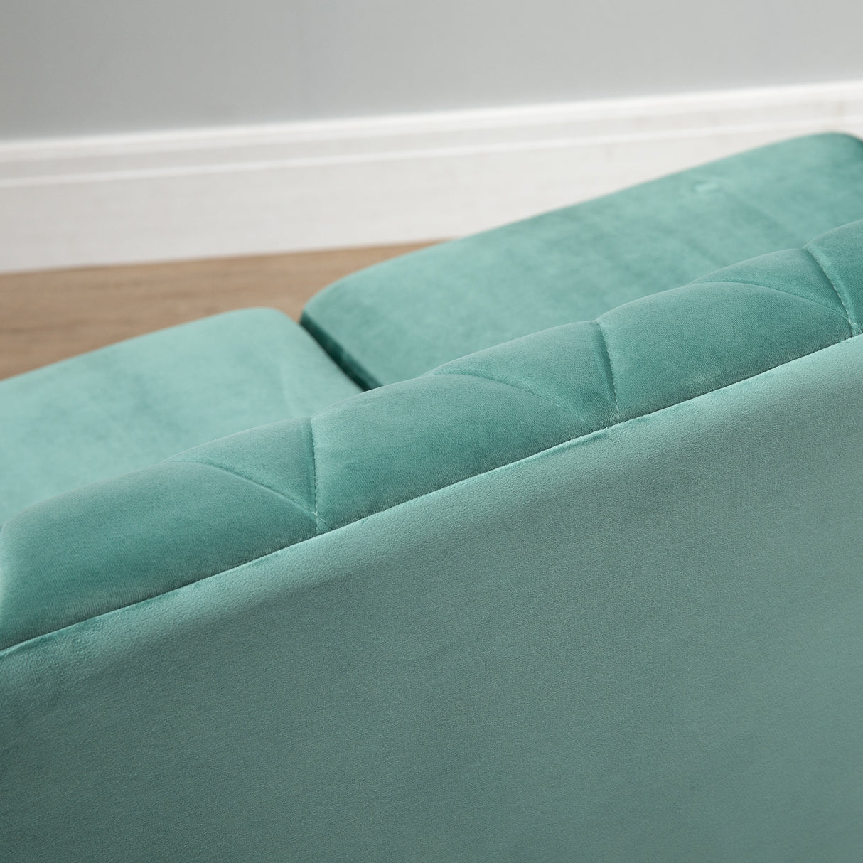easycomfort easycomfort divano 2 posti in legno e velluto verde design vintage 148 x 72 x 76cm ean 8055776916224
