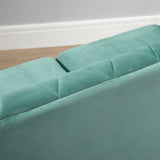 easycomfort easycomfort divano 2 posti in legno e velluto verde design vintage 148 x 72 x 76cm ean 8055776916224