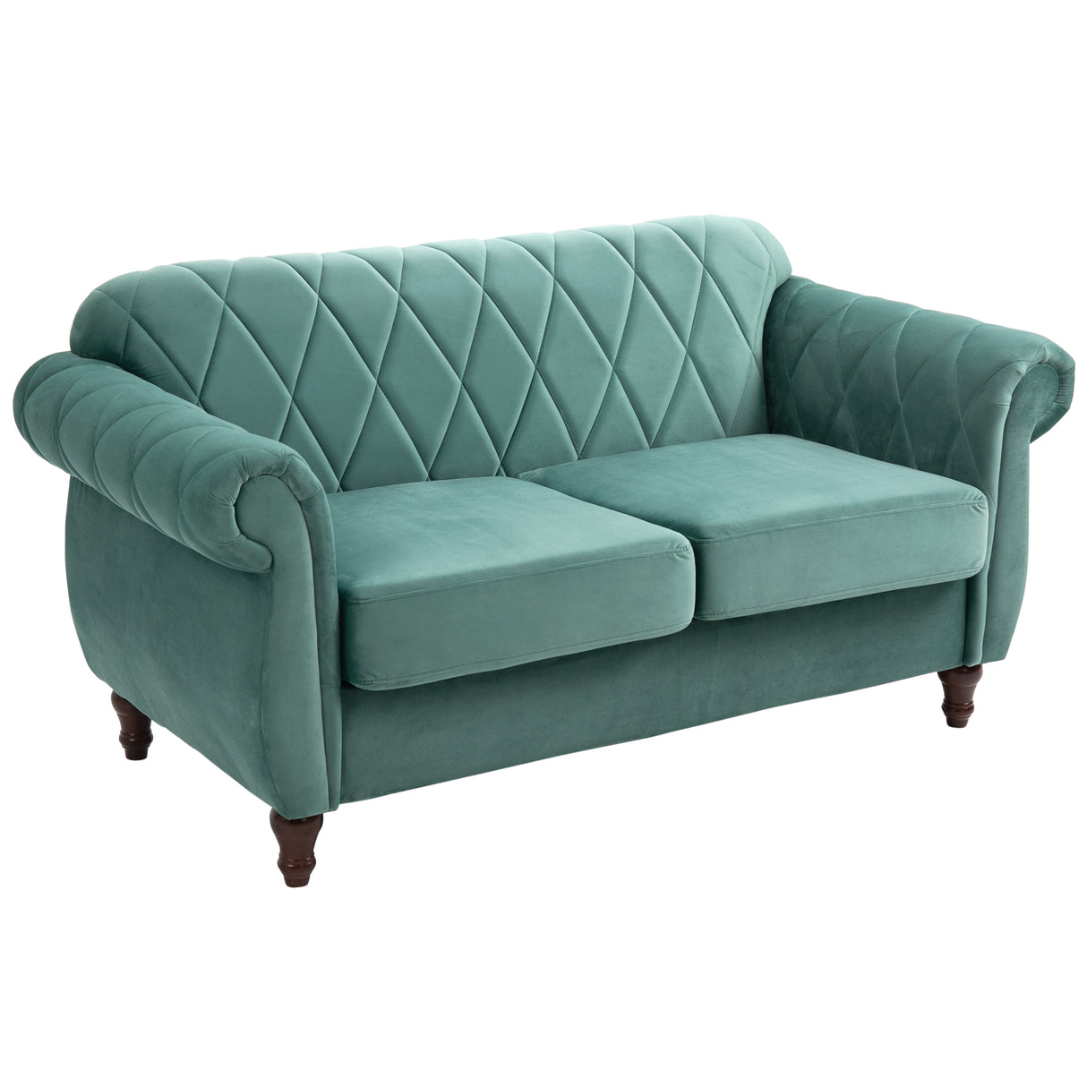 easycomfort easycomfort divano 2 posti in legno e velluto verde design vintage 148 x 72 x 76cm ean 8055776916224