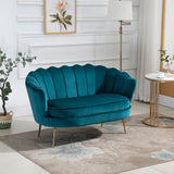 easycomfort easycomfort divano vintage 2 posti in stile industrial chic in velluto verde ean 8055776912905