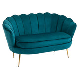 easycomfort easycomfort divano vintage 2 posti in stile industrial chic in velluto verde ean 8055776912905