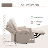 easycomfort easycomfort poltrona relax elettrica reclinabile con presa di ricarica usb beige
