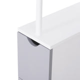 easycomfort easycomfort mobiletto a colonna da bagno salvaspazio in legno bianco e grigio 15x33x136cm ean 8054111841566