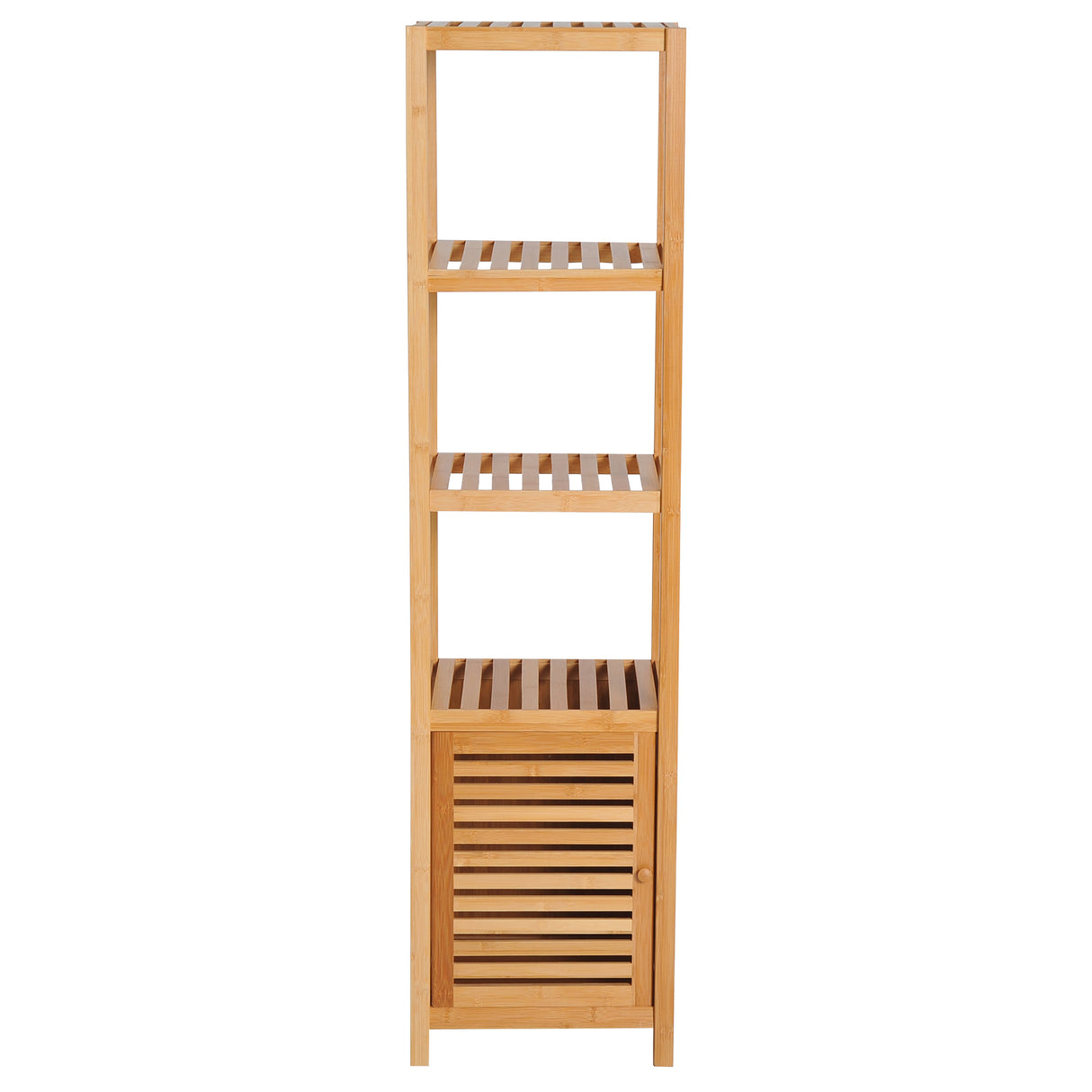 easycomfort easycomfort mobile a colonna per bagno in bambu con 4 ripiani e un armadietto 36x33x140cm ean 8054111845311
