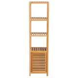 easycomfort easycomfort mobile a colonna per bagno in bambu con 4 ripiani e un armadietto 36x33x140cm ean 8054111845311