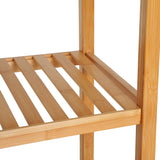 easycomfort easycomfort mobile a colonna per bagno in bambu con 4 ripiani e un armadietto 36x33x140cm ean 8054111845311