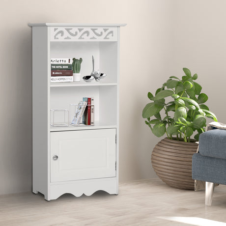 easycomfort offerta pronta consegna armadietto da terra per bagno in legno con decoro intaglio floreale bianco 40 x 23 x 80cm ean 8054144133522