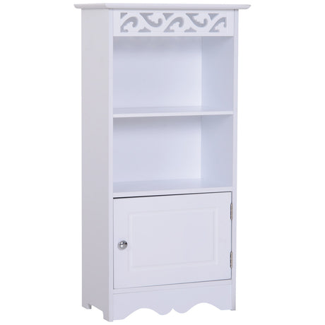 easycomfort offerta pronta consegna armadietto da terra per bagno in legno con decoro intaglio floreale bianco 40 x 23 x 80cm ean 8054144133522