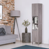 easycomfort easycomfort colonna bagno in mdf con 2 armadietti e 2 ripiani aperti 30x32x172 5 cm color legno