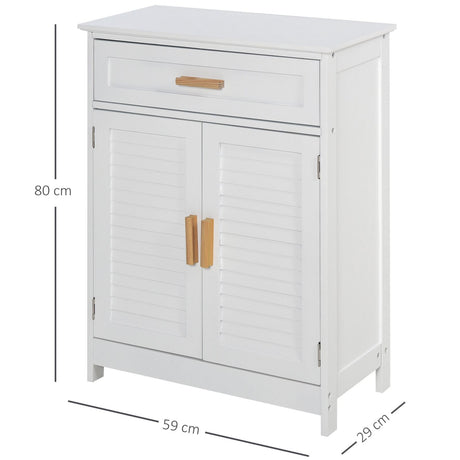 easycomfort easycomfort mobiletto per bagno o camera da letto in mdf bianco impermeabile con cassetto e armadietto 59 x 29 x 80cm ean 8054144130071