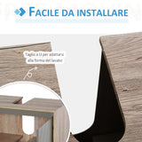 easycomfort easycomfort armadietto sottolavabo in mdf con ritaglio per lavandino con 2 ante e 2 mensole regolabili 60 x 30 x 60 cm ean 8054111847827