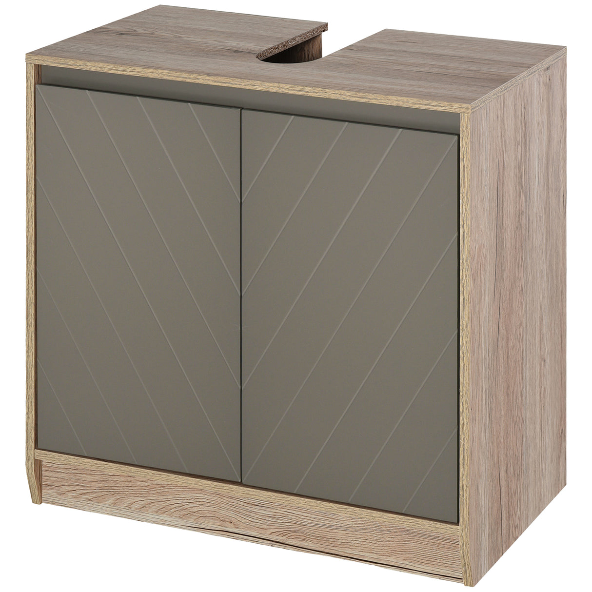 easycomfort easycomfort armadietto sottolavabo in mdf con ritaglio per lavandino con 2 ante e 2 mensole regolabili 60 x 30 x 60 cm ean 8054111847827
