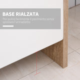 easycomfort easycomfort armadietto a due ante per ingresso bagno o camera in legno rovere e bianco ean 8054111847759