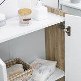 easycomfort easycomfort armadietto a due ante per ingresso bagno o camera in legno rovere e bianco ean 8054111847759