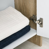 easycomfort easycomfort armadietto a due ante per ingresso bagno o camera in legno rovere e bianco ean 8054111847759