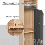 easycomfort easycomfort mobiletto a colonna per il bagno bambu e legno grigio 18 x 18 x 75cm ean 8054111841115