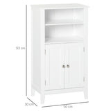 easycomfort easycomfort mobile bagno con mensole regolabili e armadietto 2 ante in legno bianco 50x30x93cm