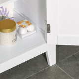 easycomfort easycomfort mobile bagno con mensole regolabili e armadietto 2 ante in legno bianco 50x30x93cm