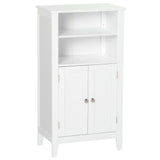 easycomfort easycomfort mobile bagno con mensole regolabili e armadietto 2 ante in legno bianco 50x30x93cm