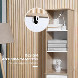 easycomfort easycomfort scaffale bagno con ripiani salvaspazio in legno bianco