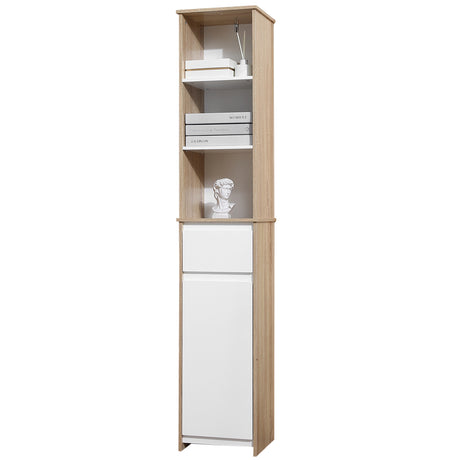 easycomfort easycomfort scaffale bagno con ripiani salvaspazio in legno bianco