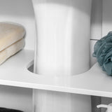 easycomfort easycomfort mobiletto da bagno sottolavabo a 2 ante in mdf salvaspazio con ripiani regolabili 60x30x60cm bianco