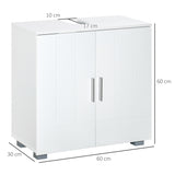 easycomfort easycomfort mobile sotto lavabo bagno a u con 2 ante e ripiano interno regolabile 60x30x60cm