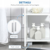 easycomfort easycomfort mobile sotto lavabo bagno a u con 2 ante e ripiano interno regolabile 60x30x60cm