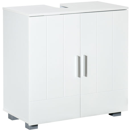 easycomfort easycomfort mobile sotto lavabo bagno a u con 2 ante e ripiano interno regolabile 60x30x60cm