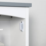 easycomfort easycomfort mobile pensile bagno a unanta con mensola regolabile 41x18 5x52cm bianco e grigio