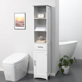 easycomfort easycomfort armadietto bagno con scaffale a 3 livelli 1 cassetto e 1 mobiletto 34x30x163cm