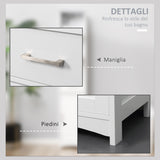 easycomfort easycomfort armadietto bagno con scaffale a 3 livelli 1 cassetto e 1 mobiletto 34x30x163cm