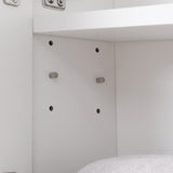 easycomfort easycomfort mobiletto bagno pensile con specchiera e ripiani regolabili 54x15x55cm bianco