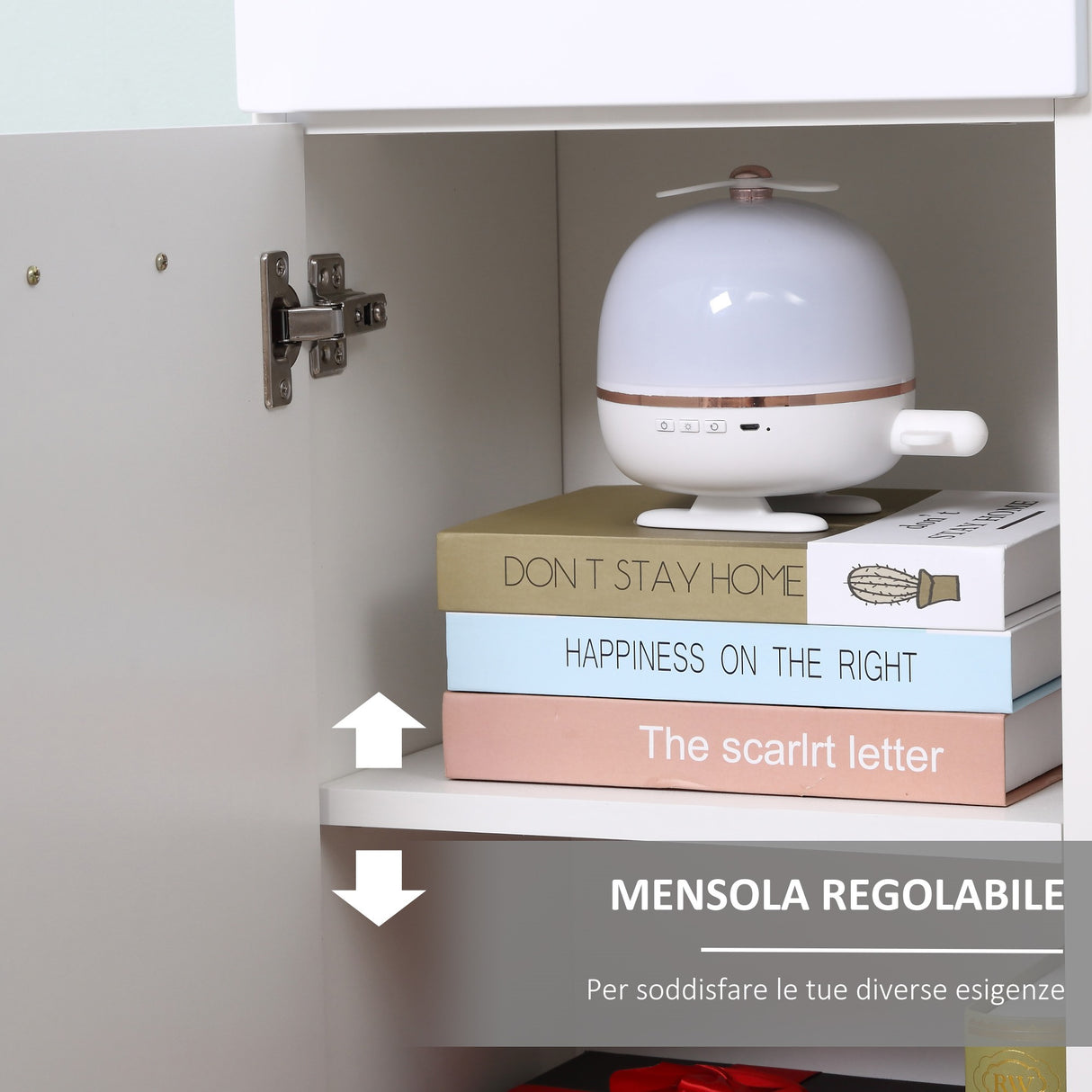 easycomfort easycomfort mobile bagno in legno con cassetto e armadietto 1 anta con mensole 35x30x77.5cm