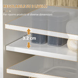 easycomfort easycomfort mobile bagno con ripiano aperto e armadietto con anta in legno 31 5x30x91cm quercia e bianco