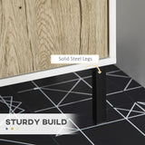 easycomfort easycomfort mobile bagno sotto lavabo a 2 ante con ripiano interno in truciolato e acciaio 60x30x60 cm bianco e rovere