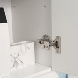 easycomfort easycomfort mobile bagno con ripiano regolabile 2 ripiani chiusi e un cassetto in legno 30x28x180 cm bianco