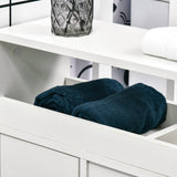 easycomfort easycomfort mobiletto bagno con porte scorrevoli ripiano regolabile e 4 ruote in truciolato e lega di alluminio 70x20x71cm bianco